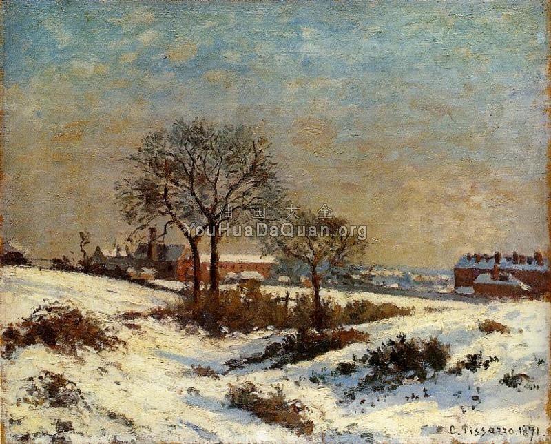 Landscape under Snow, Upper Norwood - 卡米耶·毕沙罗